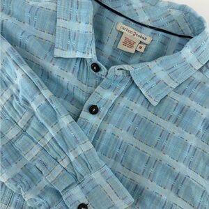 Carbon 2 Cobalt  Men’s Blue Sea‎ Change Chambray Patchwork Madras Gauze size M